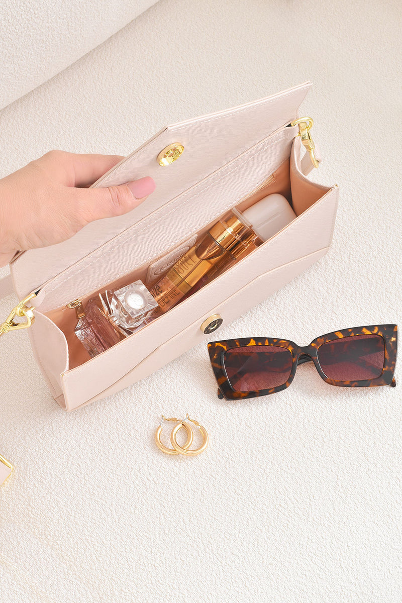 Personalised Leather Envelope Clutch Bag - Cloud