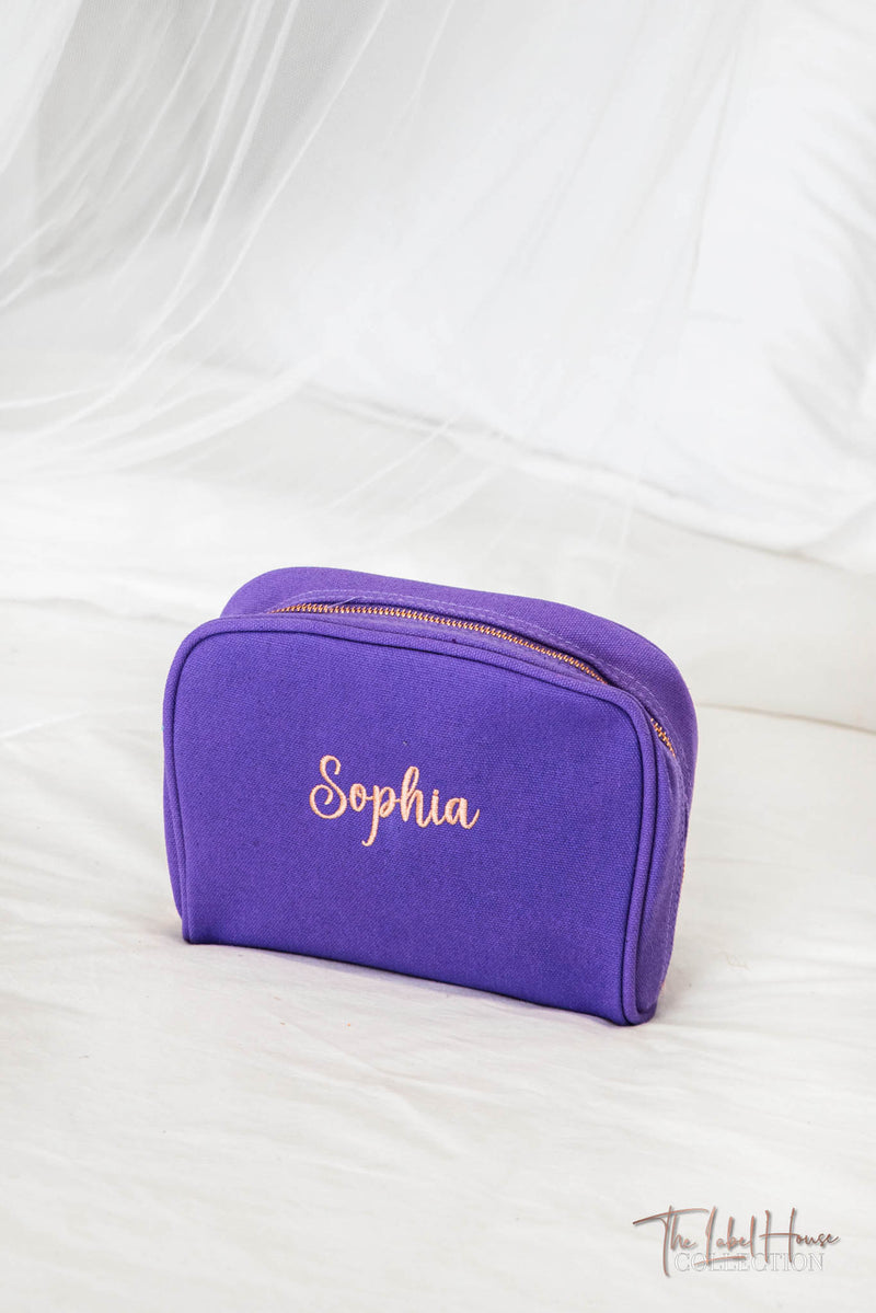 SECONDS STOCK Amethyst Personalised Make Up Bag