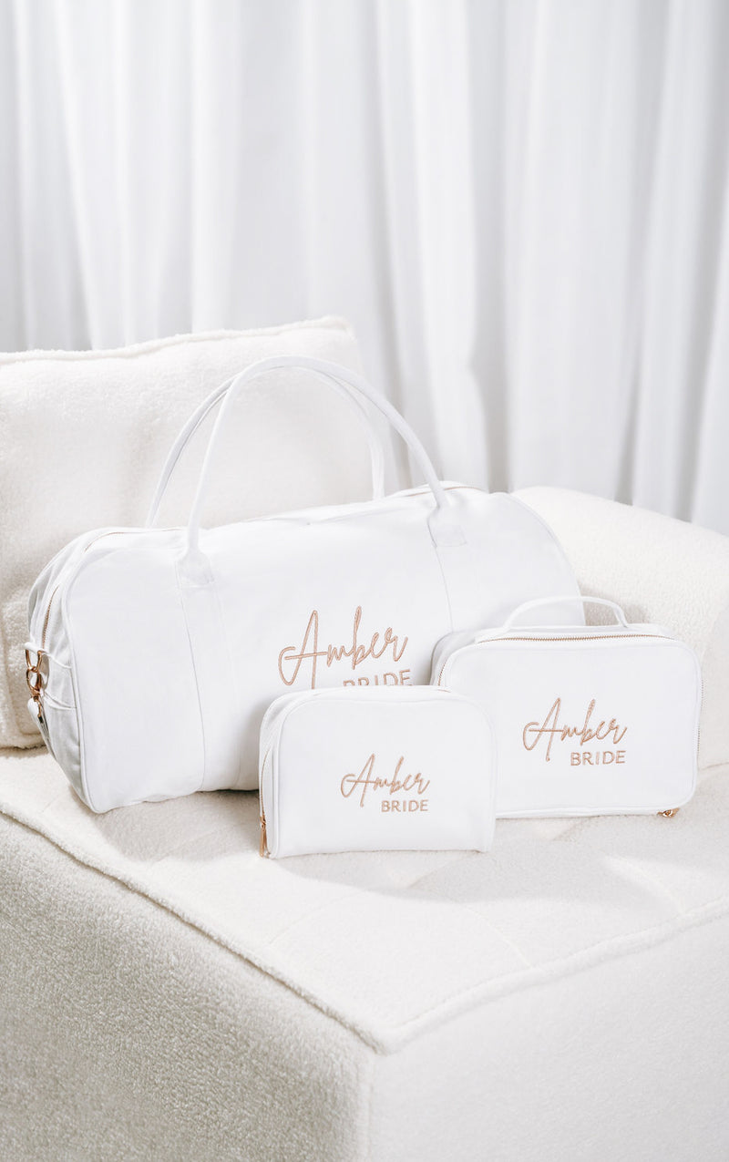 White Personalised Bag Set