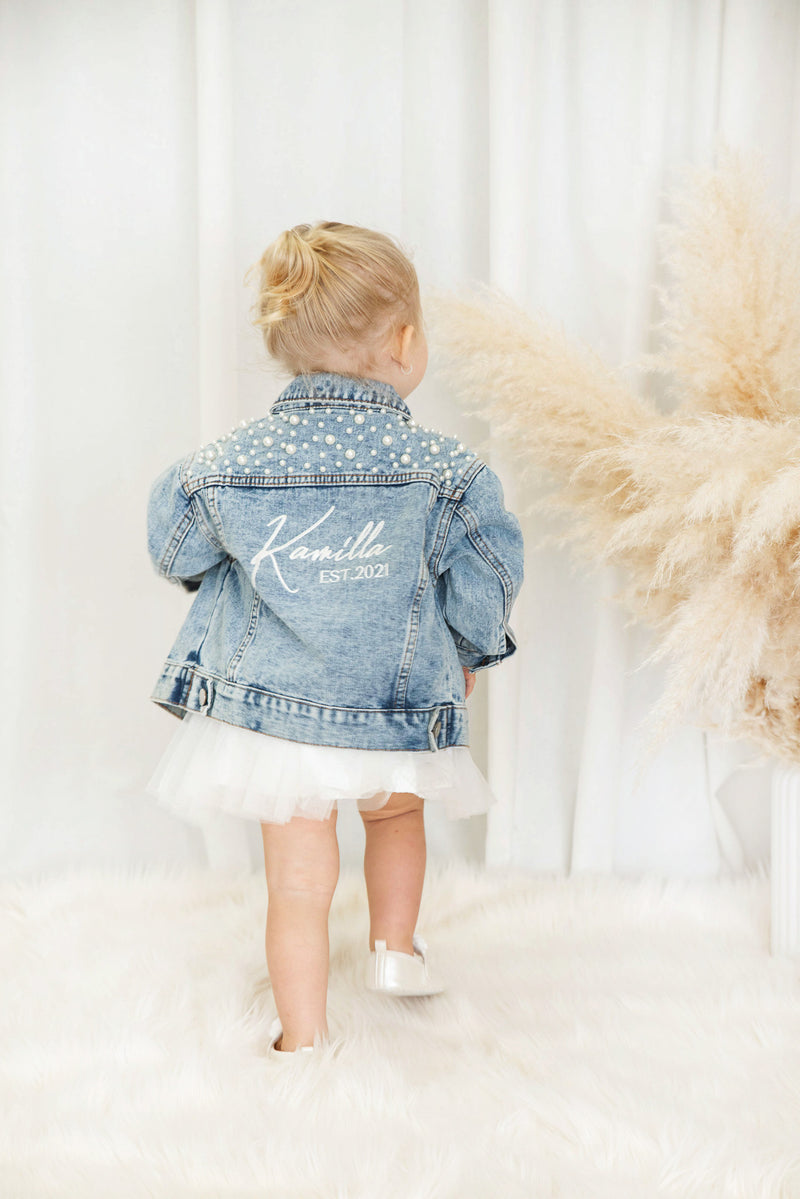 Baby Pearl Denim Jacket