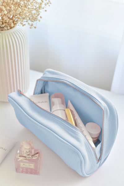 Dusty Blue Personalised Make Up Bag