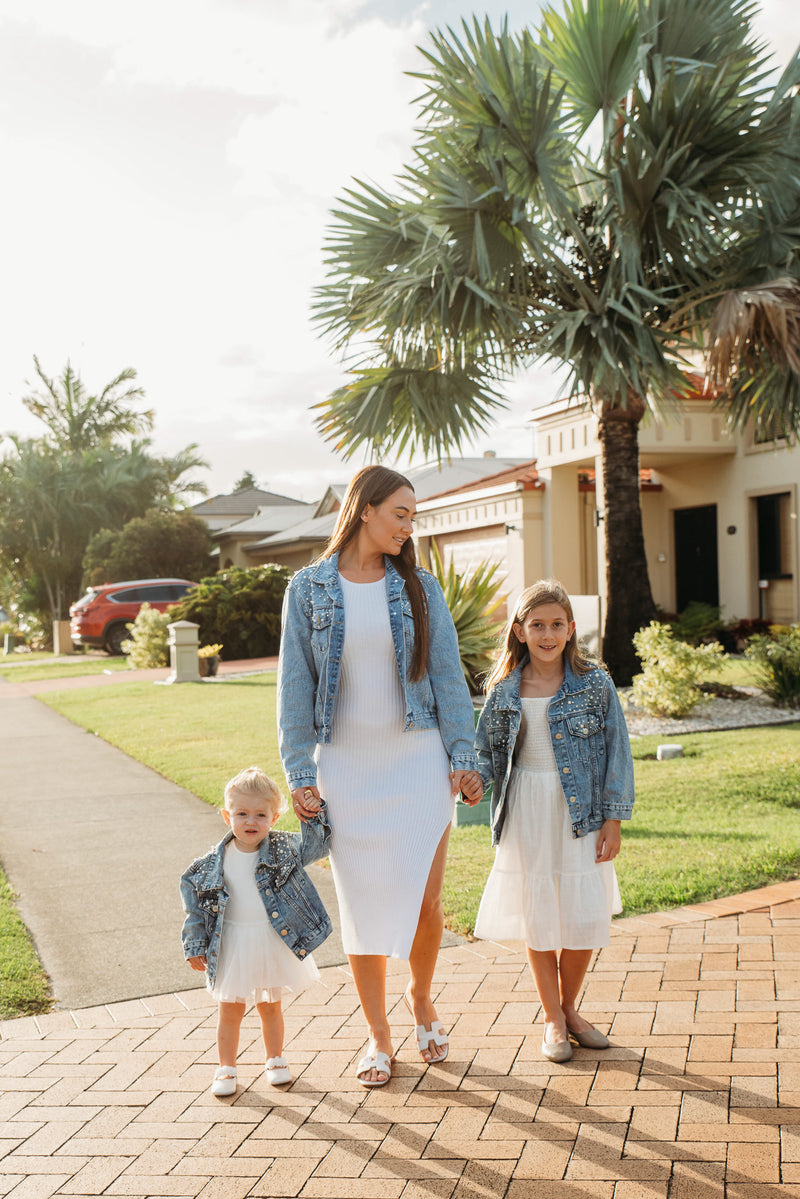 Baby Pearl Denim Jacket