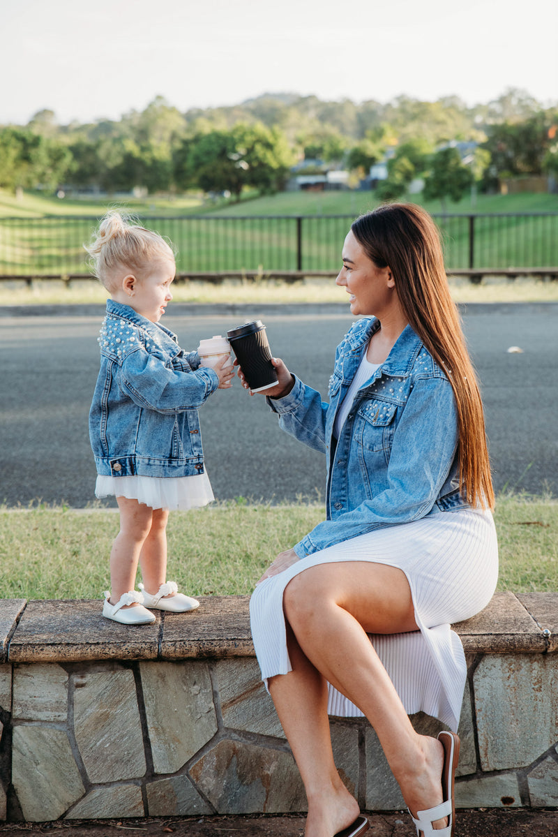 Baby Pearl Denim Jacket