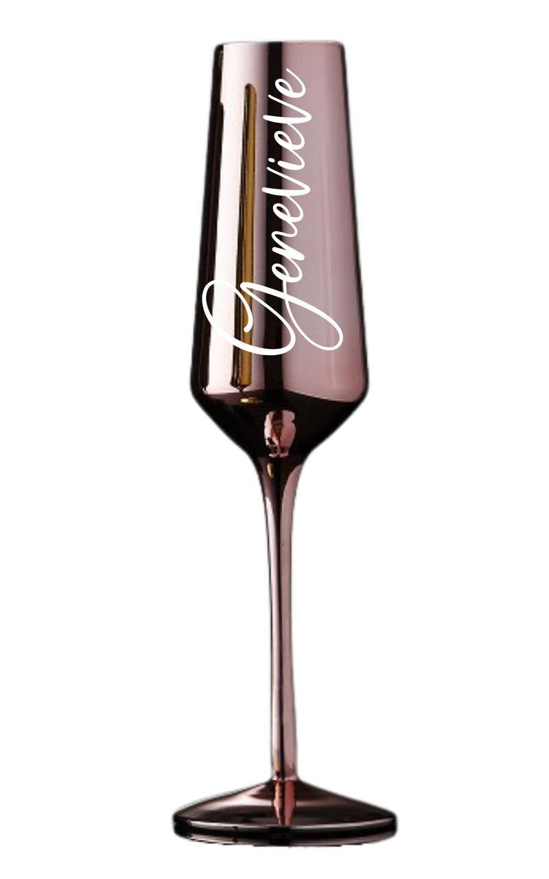 Rose Gold Champagne Toast Glass