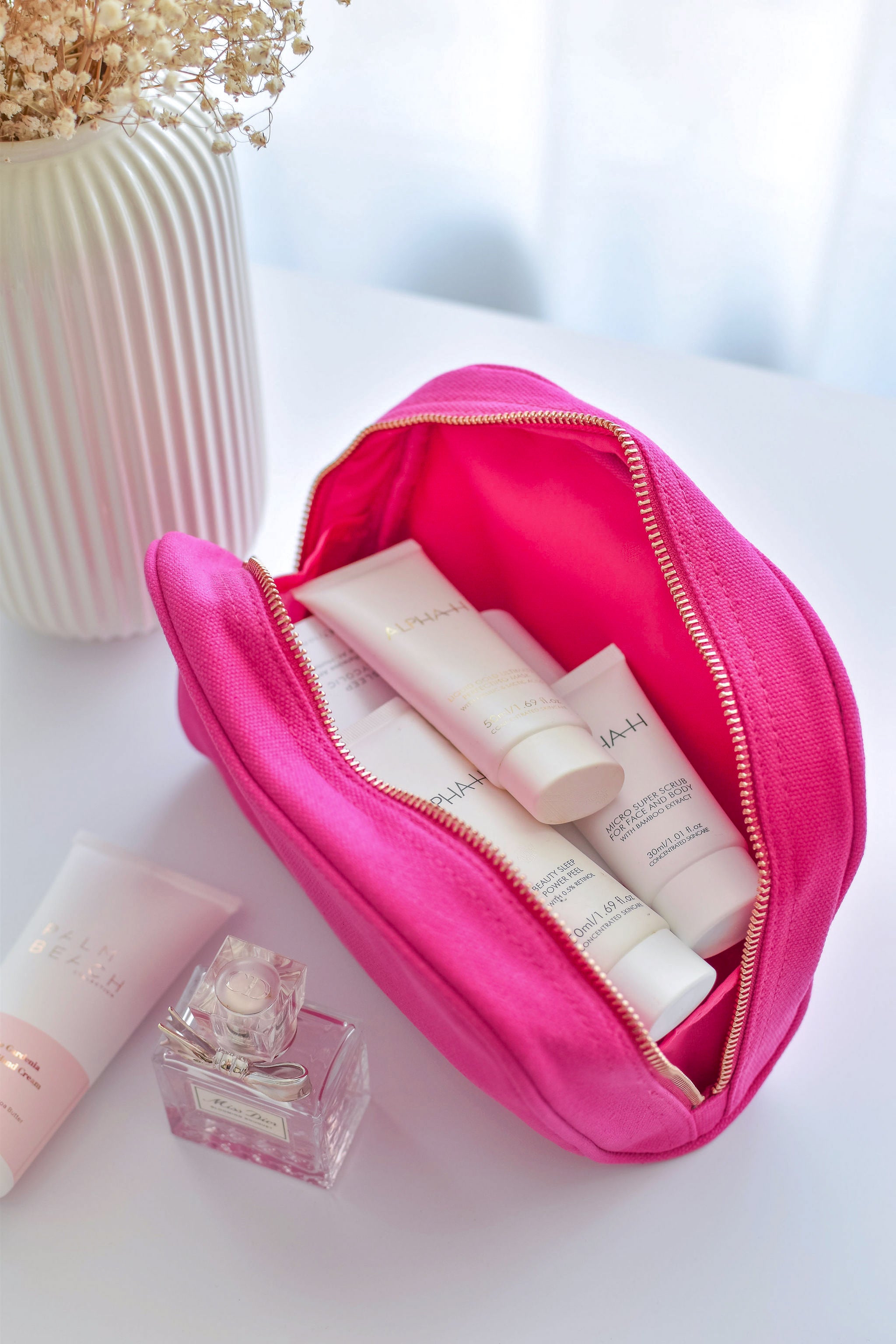 Raspberry Personalised Make Up Bag