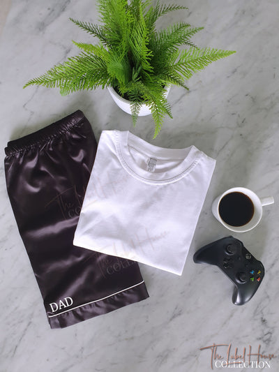 MEN'S Luxury Embroidered Pyjama Set - Black