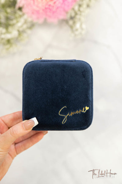 Navy Personalised Jewellery Box | Personalised Gifts, Pyjamas & Bridal | The Label House Collection