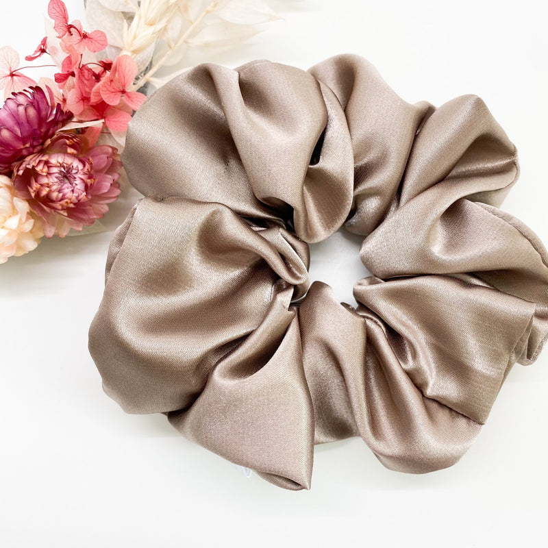 Latte Satin Scrunchie
