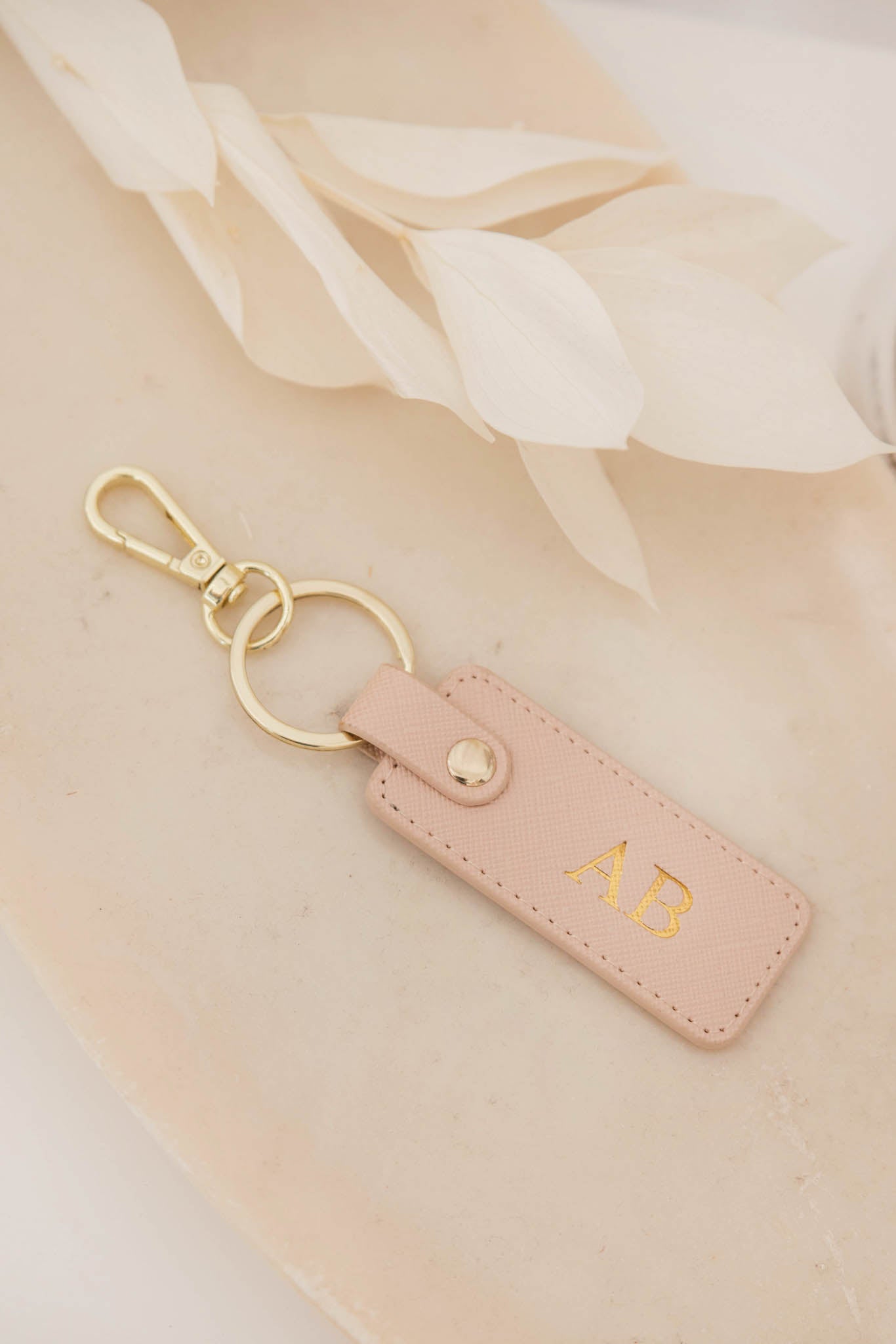 Personalised Leather Keyring - Cloud