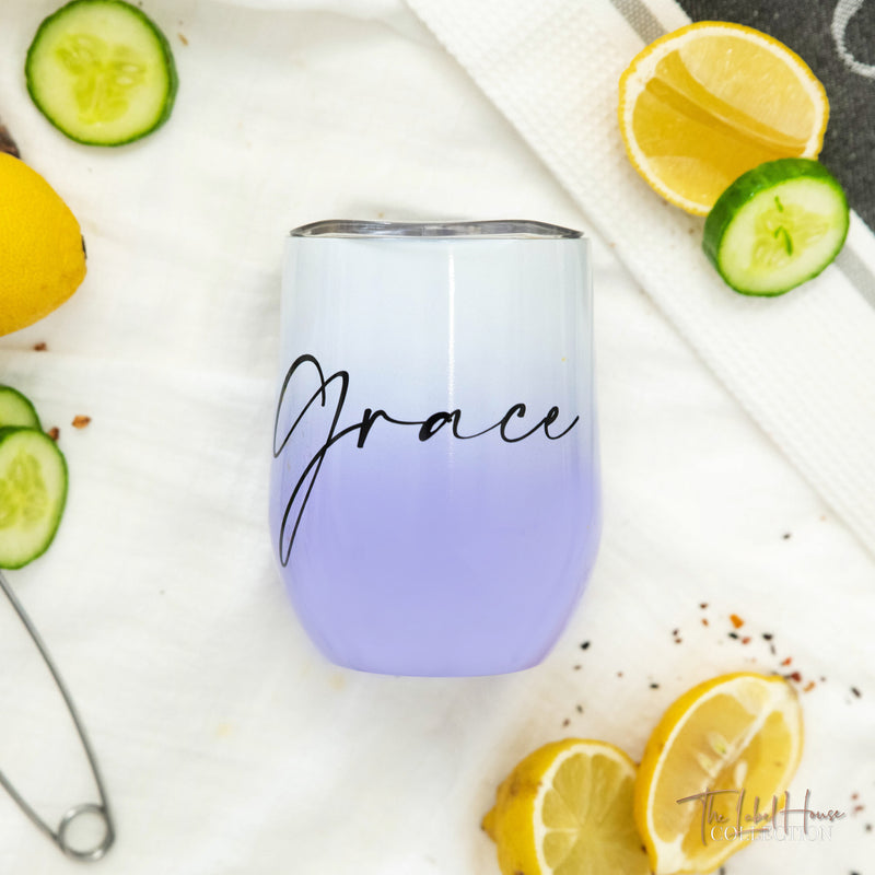 Personalised 350mL Tumbler - Purple Ombre