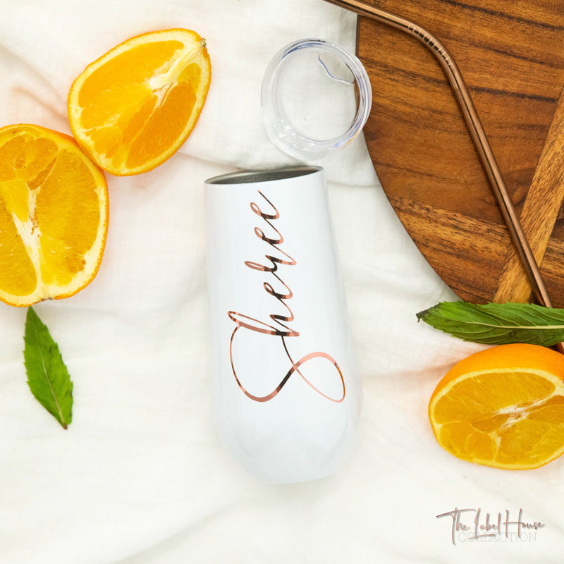 Personalised 180mL Tumbler - White