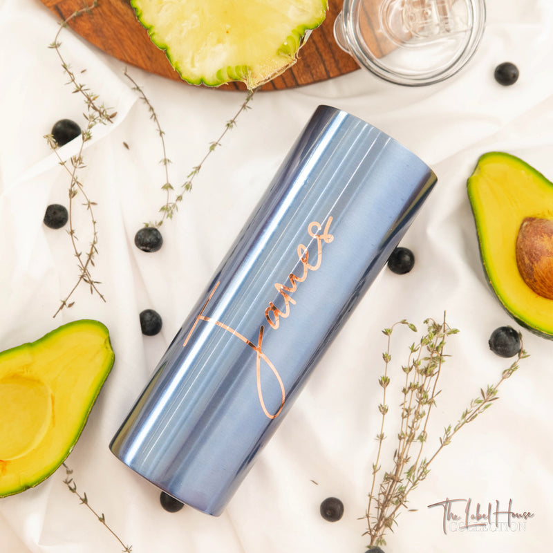 Personalised 600mL Tumbler - Metallic Blue