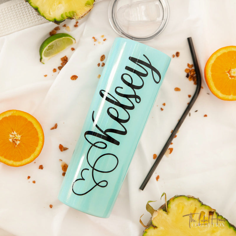 Personalised 600mL Tumbler - Blue Sparkle
