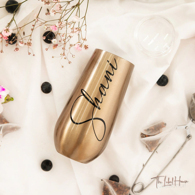 Personalised 180mL Tumbler - Gold