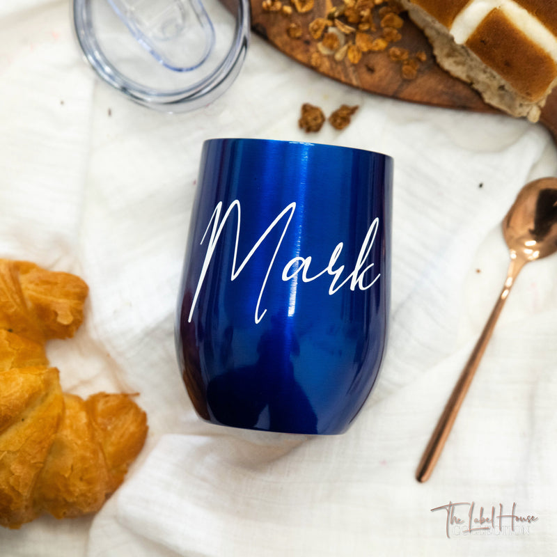 Personalised 350mL Tumbler - Dark Blue